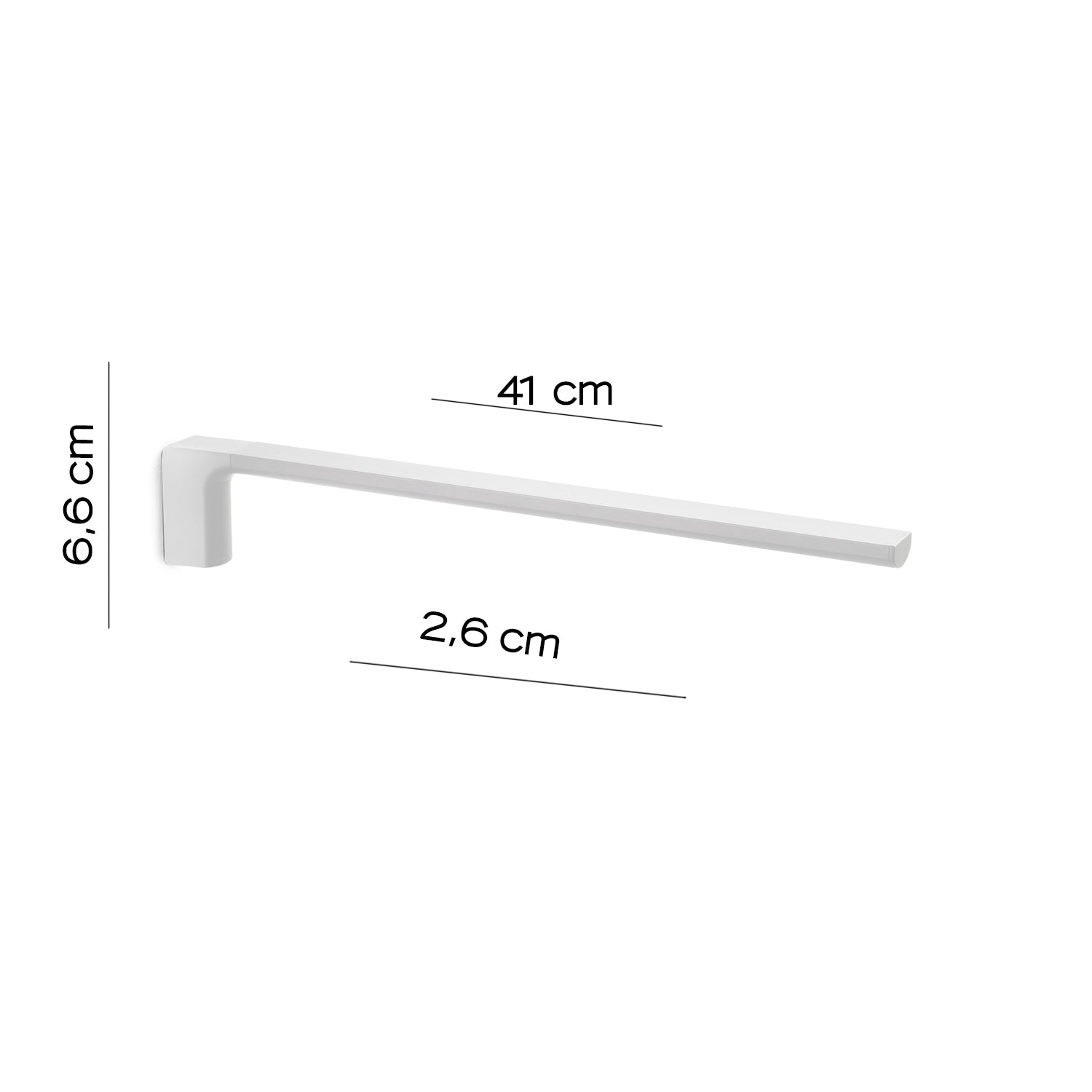 Portasalviette a muro fisso a 1 braccio Gedy serie Pirenei - Bianco Matt by CeramicStore | Lo specialista del tuo bagno