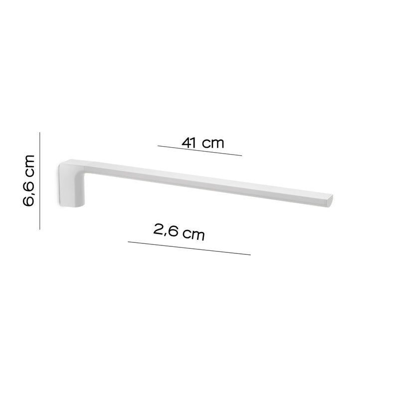 Portasalviette a muro fisso a 1 braccio Gedy serie Pirenei - Bianco Matt by CeramicStore | Lo specialista del tuo bagno