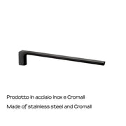 Portasalviette a muro fisso a 1 braccio Gedy serie Pirenei - Nero Matt by CeramicStore | Lo specialista del tuo bagno