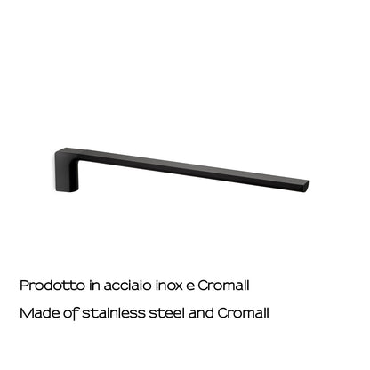 Portasalviette a muro fisso a 1 braccio Gedy serie Pirenei - Nero Matt by CeramicStore | Lo specialista del tuo bagno