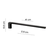 Portasalviette a muro fisso a 1 braccio Gedy serie Pirenei - Nero Matt by CeramicStore | Lo specialista del tuo bagno