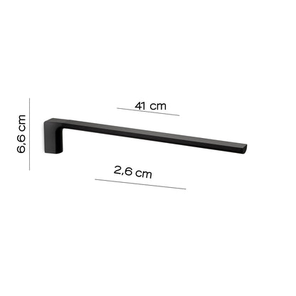 Portasalviette a muro fisso a 1 braccio Gedy serie Pirenei - Nero Matt by CeramicStore | Lo specialista del tuo bagno