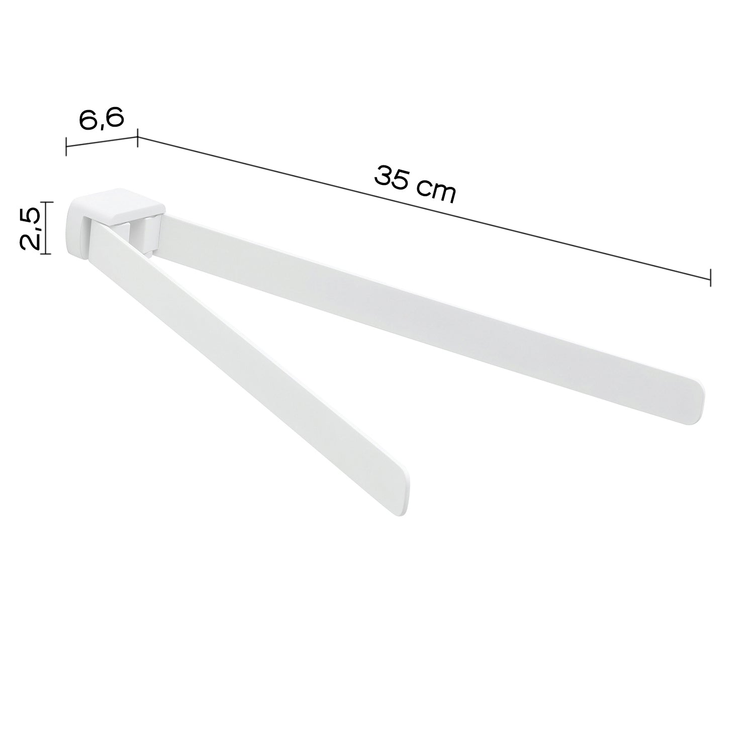 Portasalviette a snodo Gedy serie Pirenei - Bianco Matt by CeramicStore | Lo specialista del tuo bagno