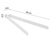 Portasalviette a snodo Gedy serie Pirenei - Bianco Matt by CeramicStore | Lo specialista del tuo bagno
