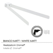 Portasalviette a snodo Gedy serie Pirenei - Bianco Matt by CeramicStore | Lo specialista del tuo bagno