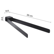 Portasalviette a snodo Gedy serie Pirenei - Nero Matt by CeramicStore | Lo specialista del tuo bagno