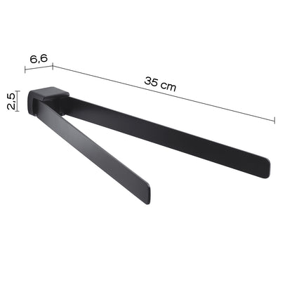 Portasalviette a snodo Gedy serie Pirenei - Nero Matt by CeramicStore | Lo specialista del tuo bagno