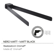 Portasalviette a snodo Gedy serie Pirenei - Nero Matt by CeramicStore | Lo specialista del tuo bagno