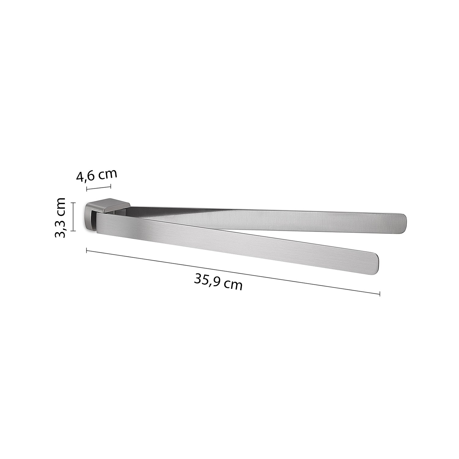 Portasalviette a snodo Gedy serie Pirenei - Spazzolato by CeramicStore | Lo specialista del tuo bagno