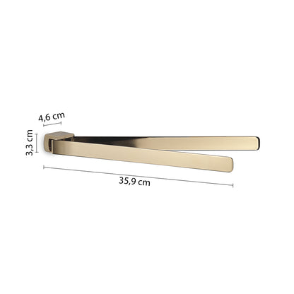 Portasalviette a snodo Gedy serie Pirenei - Oro by CeramicStore | Lo specialista del tuo bagno