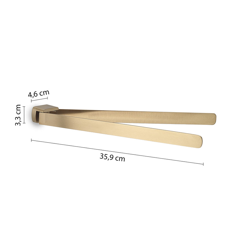 Portasalviette a snodo Gedy serie Pirenei - Oro Matt by CeramicStore | Lo specialista del tuo bagno