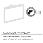 Portasalviette ad anello Gedy serie Pirenei - Bianco Matt by CeramicStore | Lo specialista del tuo bagno