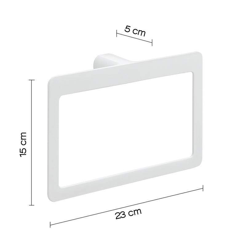 Portasalviette ad anello Gedy serie Pirenei - Bianco Matt by CeramicStore | Lo specialista del tuo bagno