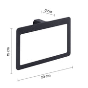 Portasalviette ad anello Gedy serie Pirenei - Nero Matt by CeramicStore | Lo specialista del tuo bagno