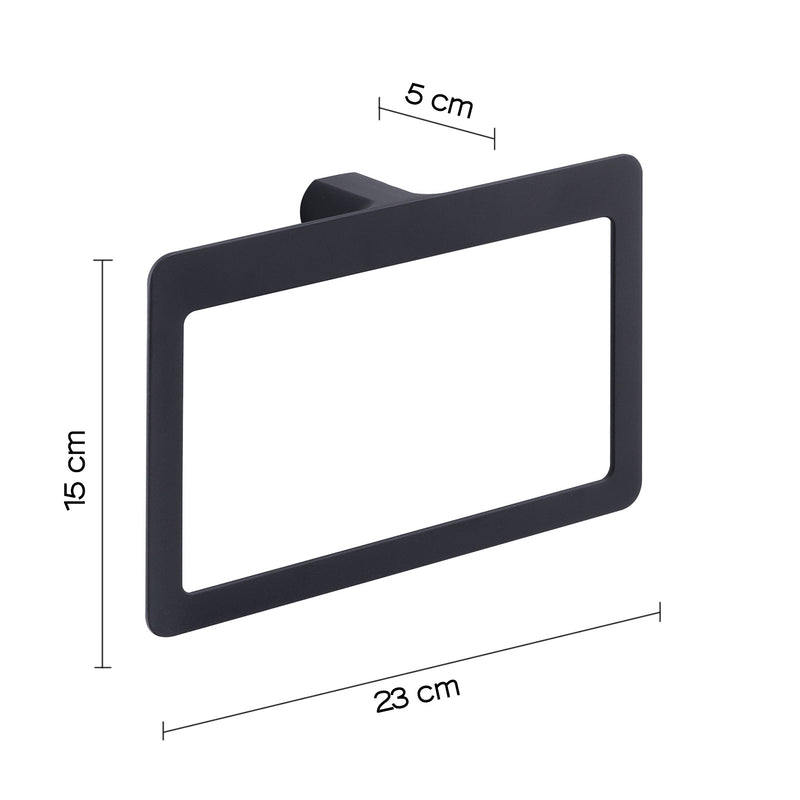 Portasalviette ad anello Gedy serie Pirenei - Nero Matt by CeramicStore | Lo specialista del tuo bagno