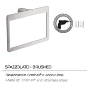 Portasalviette ad anello Gedy serie Pirenei - Spazzolato by CeramicStore | Lo specialista del tuo bagno