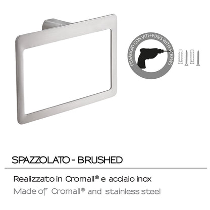Portasalviette ad anello Gedy serie Pirenei - Spazzolato by CeramicStore | Lo specialista del tuo bagno