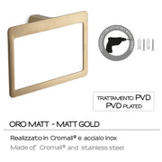Portasalviette ad anello Gedy serie Pirenei - Oro Matt by CeramicStore | Lo specialista del tuo bagno