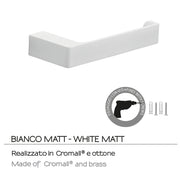 Portarotolo a muro Gedy serie Pirenei - Bianco Matt
