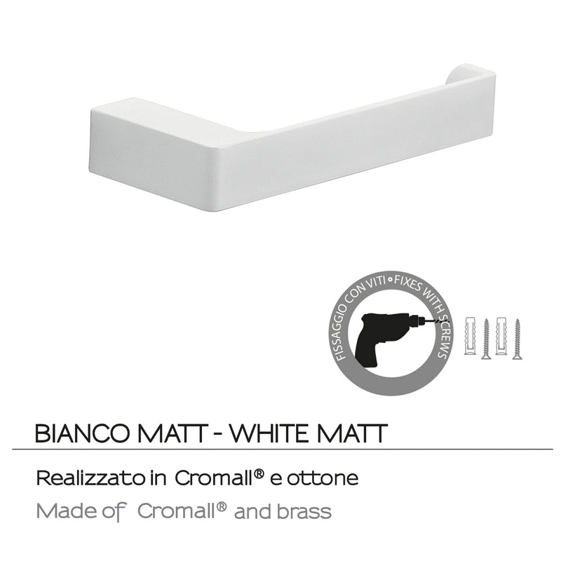 Portarotolo a muro Gedy serie Pirenei - Bianco Matt
