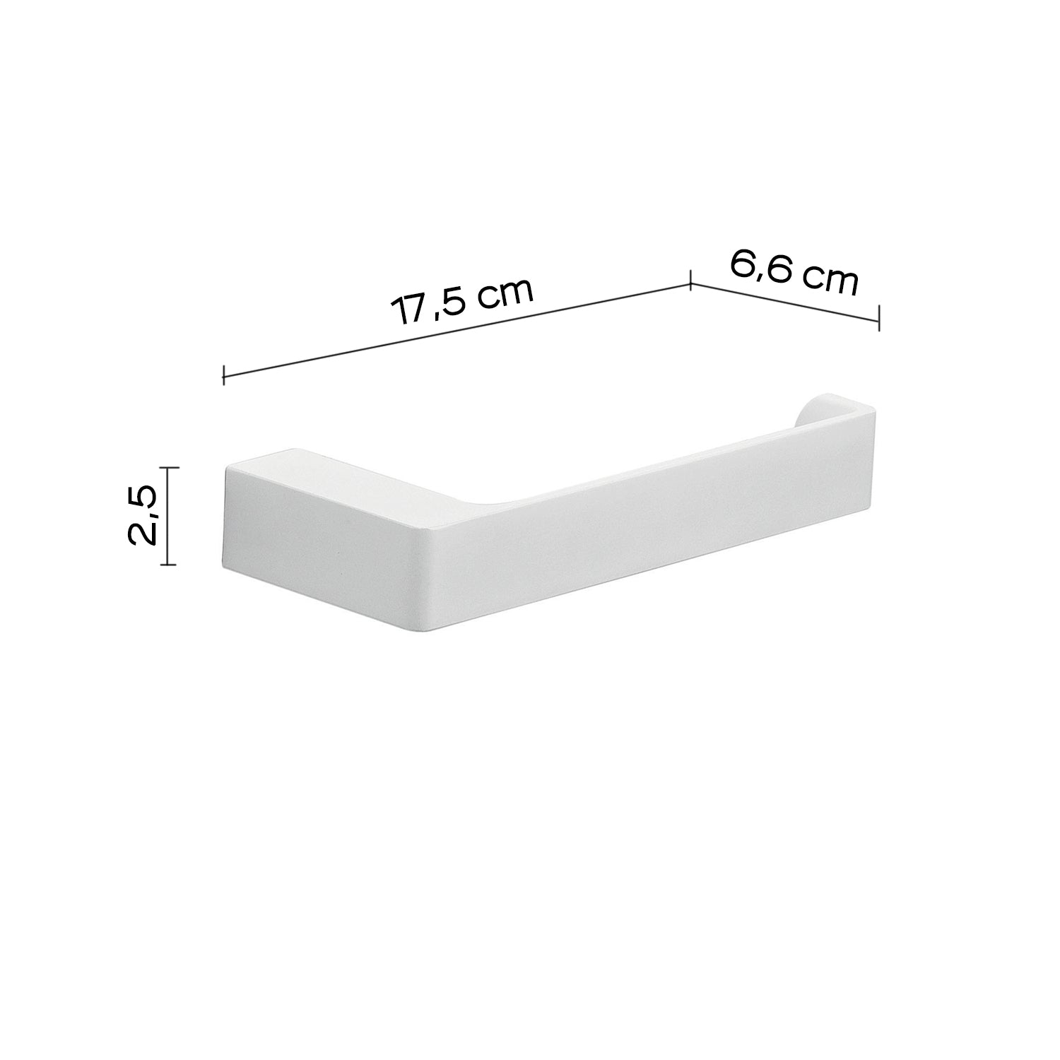 Portarotolo a muro Gedy serie Pirenei - Bianco Matt