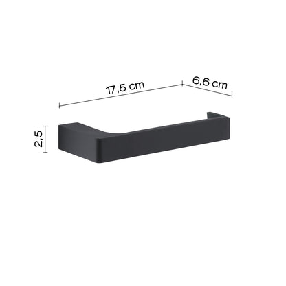 Portarotolo a muro Gedy serie Pirenei - Nero Matt