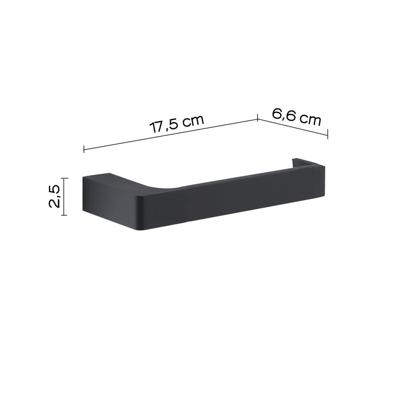 Portarotolo a muro Gedy serie Pirenei - Nero Matt