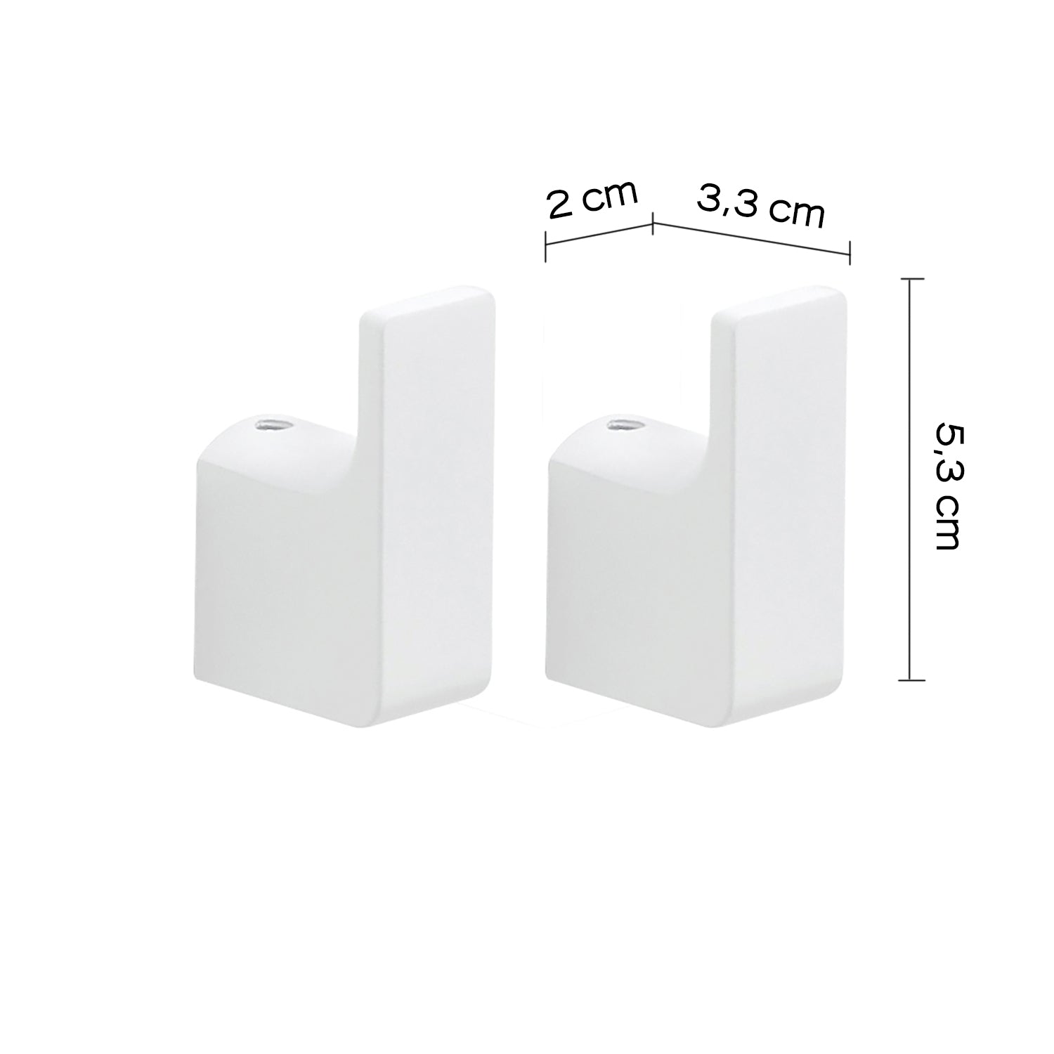 Appendiabiti 2 pezzi a muro Gedy serie Pirenei - Bianco Matt by CeramicStore | Lo specialista del tuo bagno