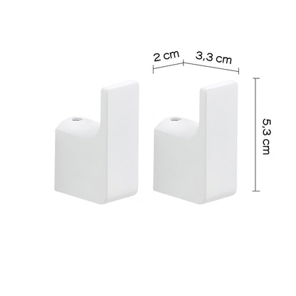 Appendiabiti 2 pezzi a muro Gedy serie Pirenei - Bianco Matt by CeramicStore | Lo specialista del tuo bagno