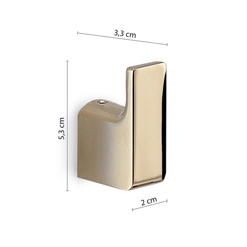 Appendiabiti 2 pezzi a muro Gedy serie Pirenei - Oro by CeramicStore | Lo specialista del tuo bagno