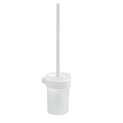 Scopino da muro con ciuffo in setole Gedy serie Pirenei - Bianco Matt by CeramicStore | Lo specialista del tuo bagno