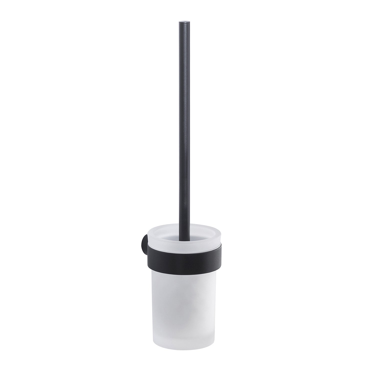 Scopino da muro con ciuffo in setole Gedy serie Pirenei - Nero Matt by CeramicStore | Lo specialista del tuo bagno