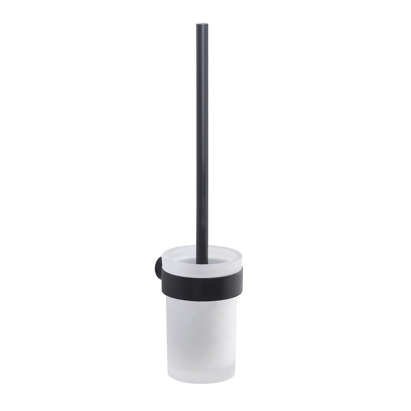 Scopino da muro con ciuffo in setole Gedy serie Pirenei - Nero Matt by CeramicStore | Lo specialista del tuo bagno