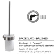 Scopino da muro con ciuffo in setole Gedy serie Pirenei - Spazzolato by CeramicStore | Lo specialista del tuo bagno
