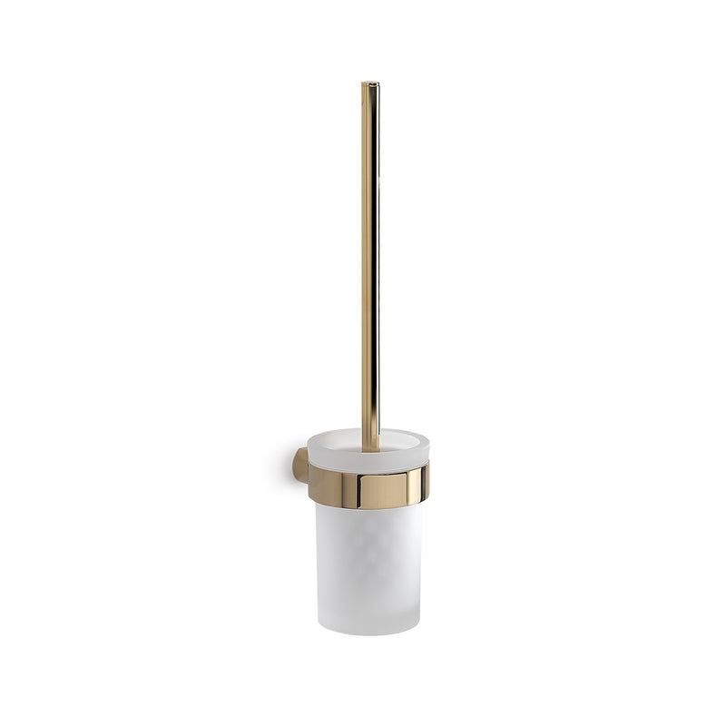 Scopino da muro con ciuffo in setole Gedy serie Pirenei - Oro by CeramicStore | Lo specialista del tuo bagno