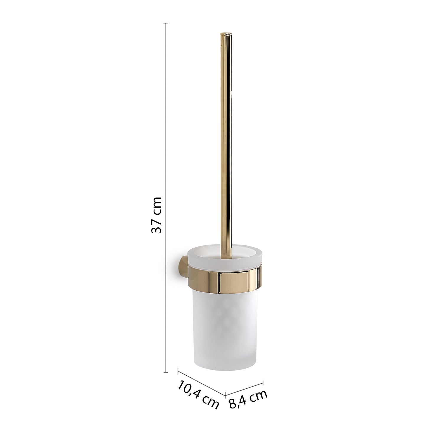 Scopino da muro con ciuffo in setole Gedy serie Pirenei - Oro by CeramicStore | Lo specialista del tuo bagno