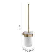 Scopino da muro con ciuffo in setole Gedy serie Pirenei - Oro by CeramicStore | Lo specialista del tuo bagno