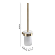 Scopino da muro con ciuffo in setole Gedy serie Pirenei - Oro Matt by CeramicStore | Lo specialista del tuo bagno