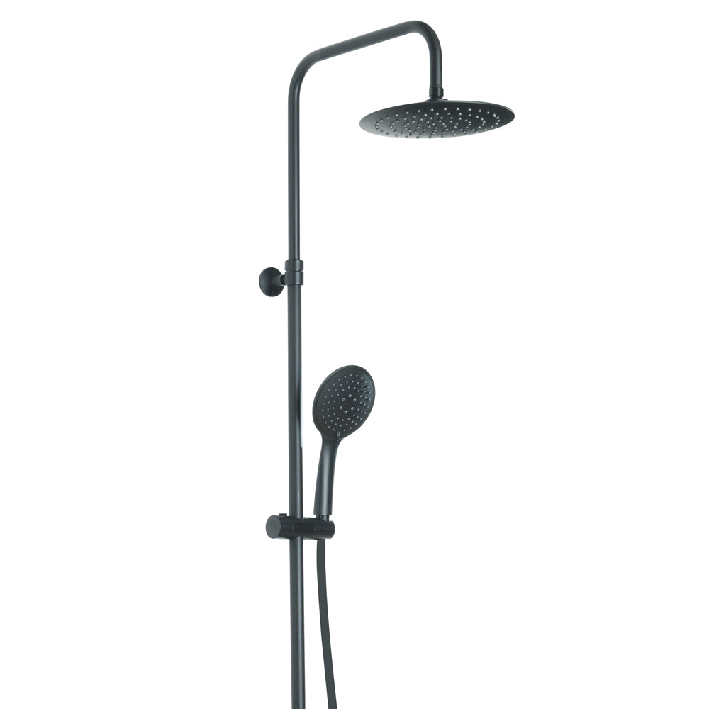 Colonna doccia estensibile, con soffione e doccetta serie Star Mix 03 by Gedy - Nero matt by CeramicStore | Lo specialista del tuo bagno