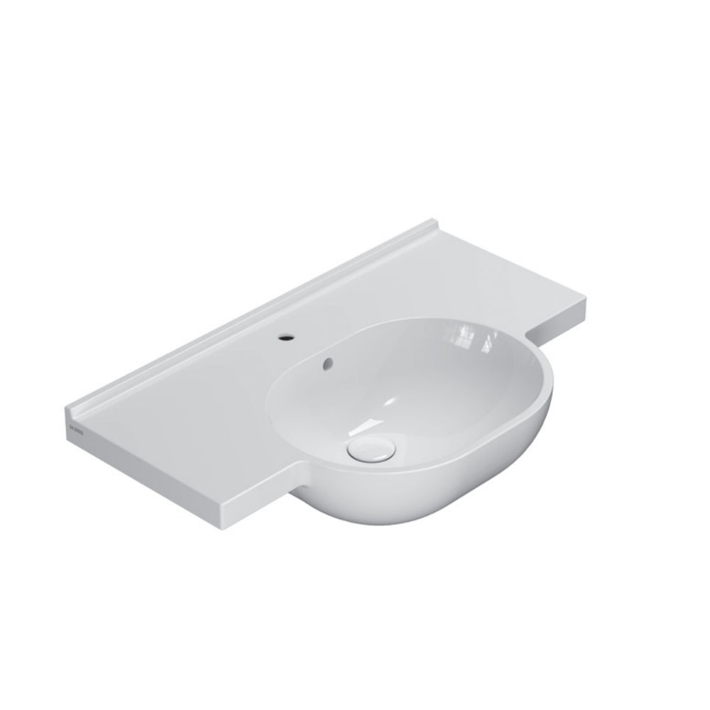 Lavabo sospeso o su struttura sospesa modello Mode Ceramica Globo cm 80