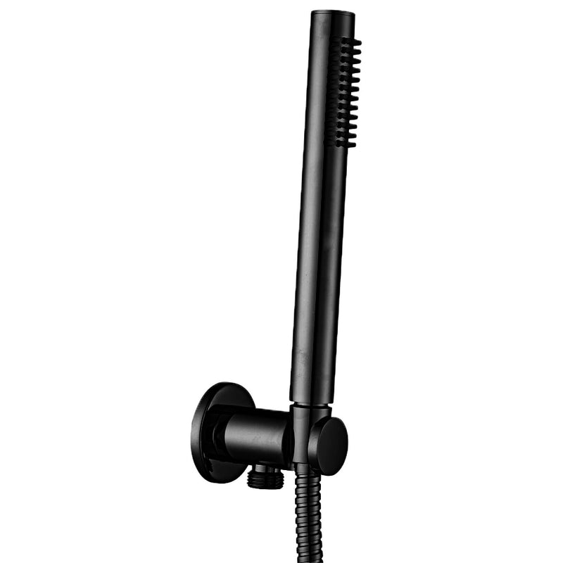 Set doccia duplex Paffoni con presa acqua, flessibile e doccia tonda ottone Nero Opaco by CeramicStore | Lo specialista del tuo bagno
