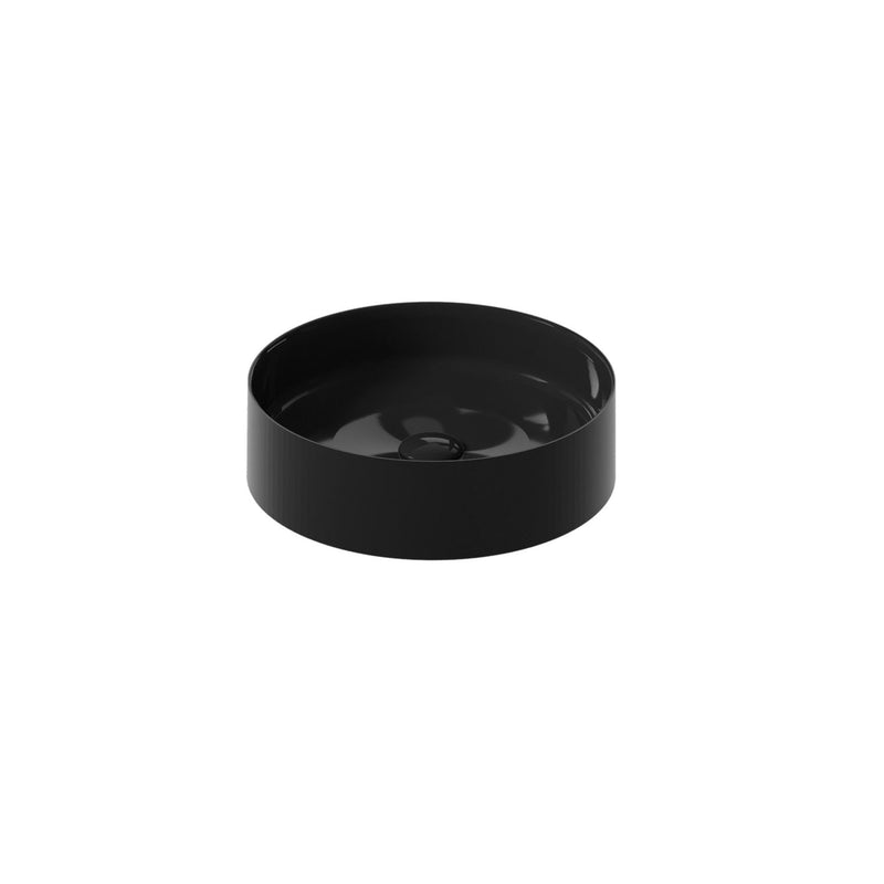 Lavabo tondo da appoggio diam38cm serie Smart-B di Ceramica Galassia -  Nero Matt
