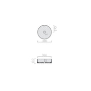Lavabo tondo da appoggio diam38cm serie Smart-B di Ceramica Galassia -  Sabbia