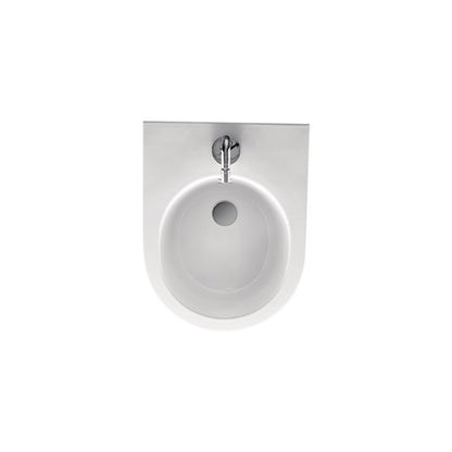 Sanitari filomuro scarico traslato 56x37 cm collezione Flo Kerasan con sedile soft close