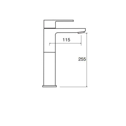 Miscelatore alto lavabo con scarico pop-up Keller Taps Nero Opaco- Outlet con imperfezioni by CeramicStore | Lo specialista del tuo bagno