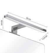 Lampada Led per specchio da 30 cm con attacco universale modello Madeira di Gedy - Cromato by CeramicStore | Lo specialista del tuo bagno