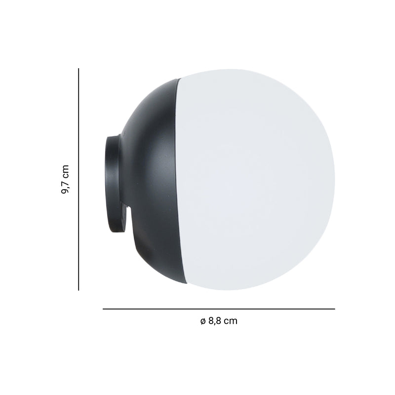 Lampada led tonda per specchio di Gedy modello Delos - Nero Matt by CeramicStore | Lo specialista del tuo bagno