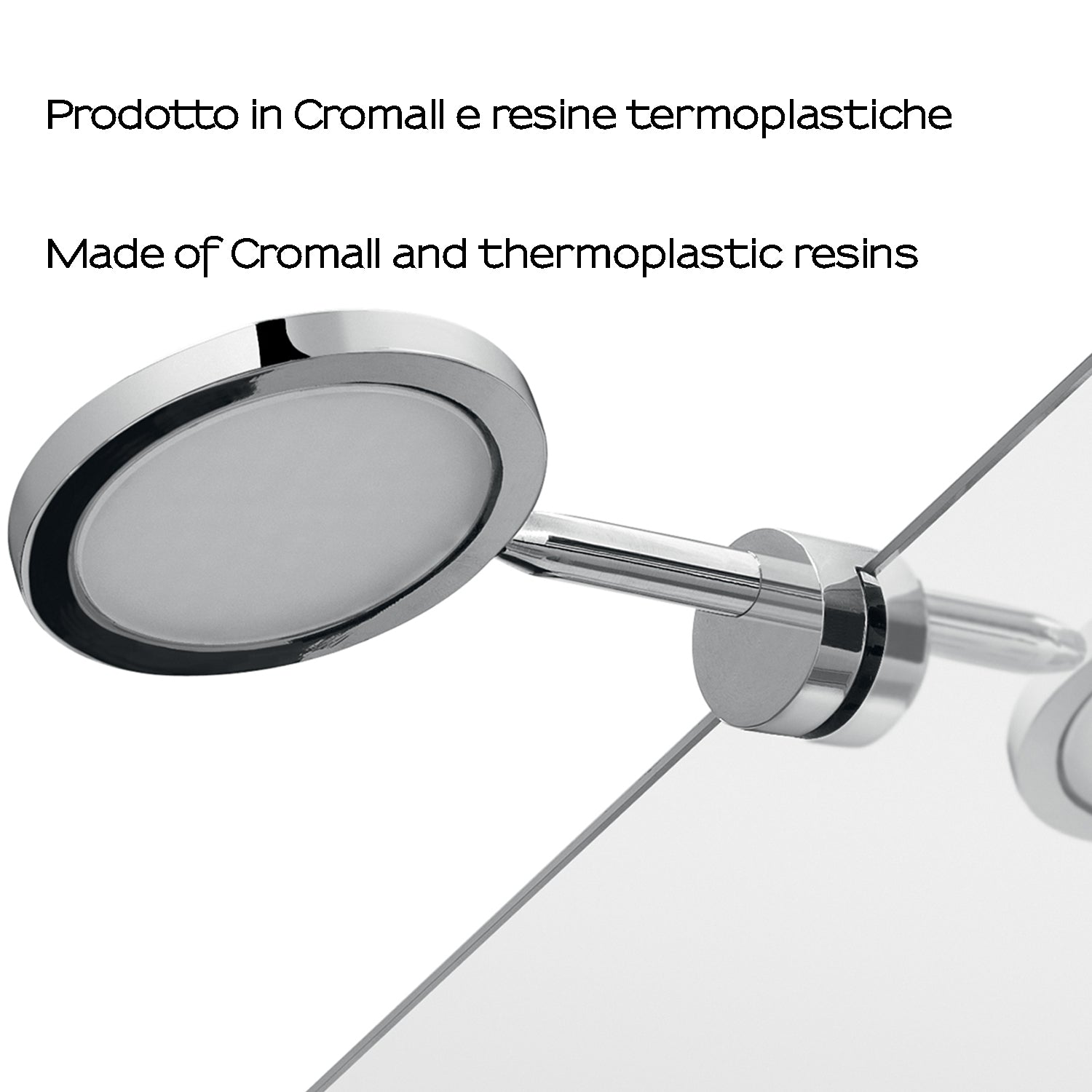 Lampada a Led con attacco universale a pinza modello Maiorca di Gedy - Cromato by CeramicStore | Lo specialista del tuo bagno