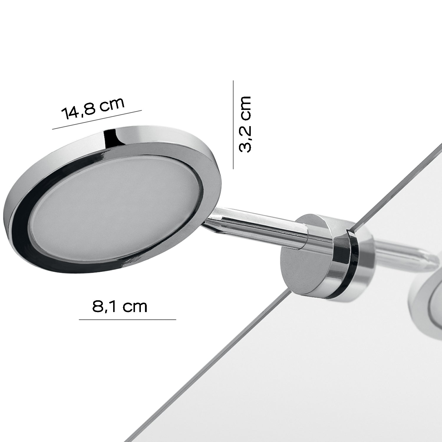 Lampada a Led con attacco universale a pinza modello Maiorca di Gedy - Cromato by CeramicStore | Lo specialista del tuo bagno
