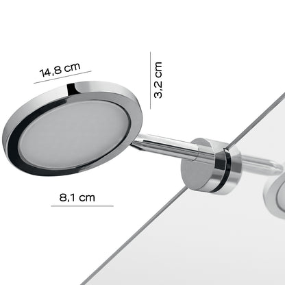 Lampada a Led con attacco universale a pinza modello Maiorca di Gedy - Cromato by CeramicStore | Lo specialista del tuo bagno